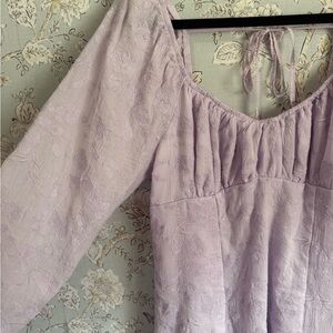 Lavender Boho Blouse